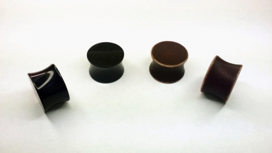 Preview: Schädel Knopf Plugs 14mm Paar 1,4cm Tunnels skull